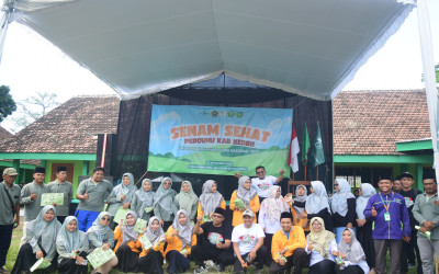 Ratusan Guru dan Siswa NU Ikuti Senam Sehat HGN 2025